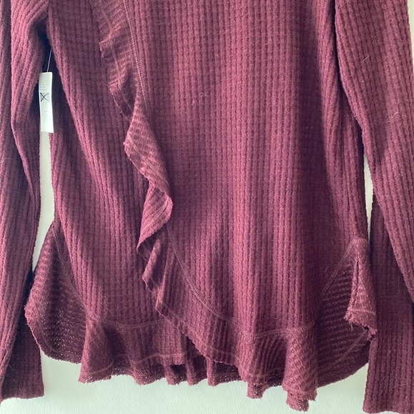 Anthropologie Saturday Sunday Wendy Waffle Tunic in Plum/Maroon - Picture 11 of 11
